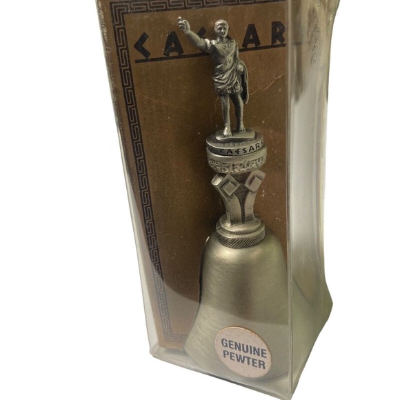Vintage Caesars Genuine Pewter Collector Bell 3 1/2” Tall New In‎ Box - Picture 4 of 7